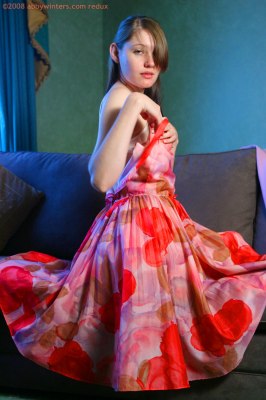 Jong grietje is opgewonden